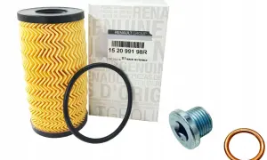 Filtr oleju i korek spustowy do Renault Kangoo 1.5 dCi. Oryginalne części Renault.